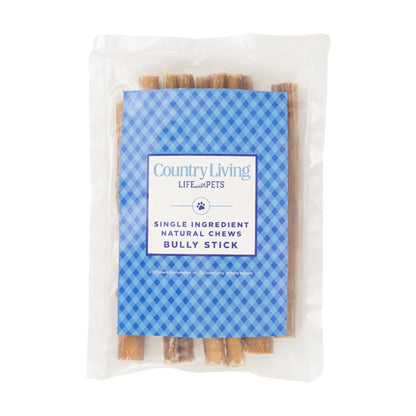 Country Living All-Natural Beef Bully Stick Dog Treats – High-Protein & Healthy Snacks – 6-Inch Standard (10-Pack) American Pet Supplies