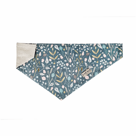 Juniper Sage Mod Fall Floral Over-the-collar Dog Bandana Nauti-dog Handmade