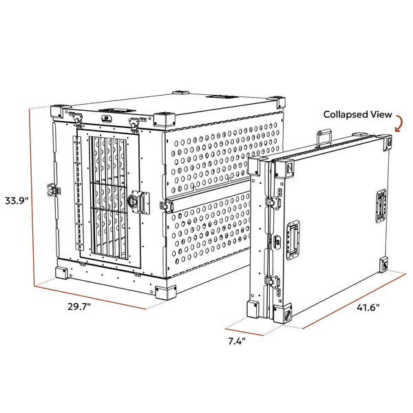 Heavy Duty Collapsible Dog Crate – Large