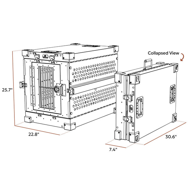 Heavy Duty Collapsible Dog Crate – Small