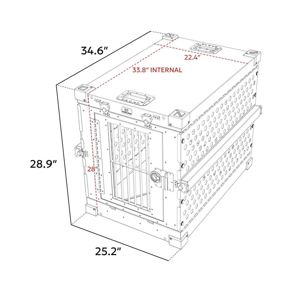 Heavy Duty Collapsible Dog Crate – Medium
