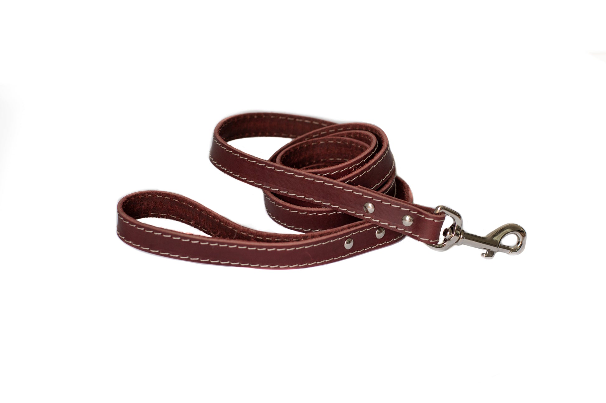Traditional Chocolate Leather Leash Euro-Dog Collars and Leads