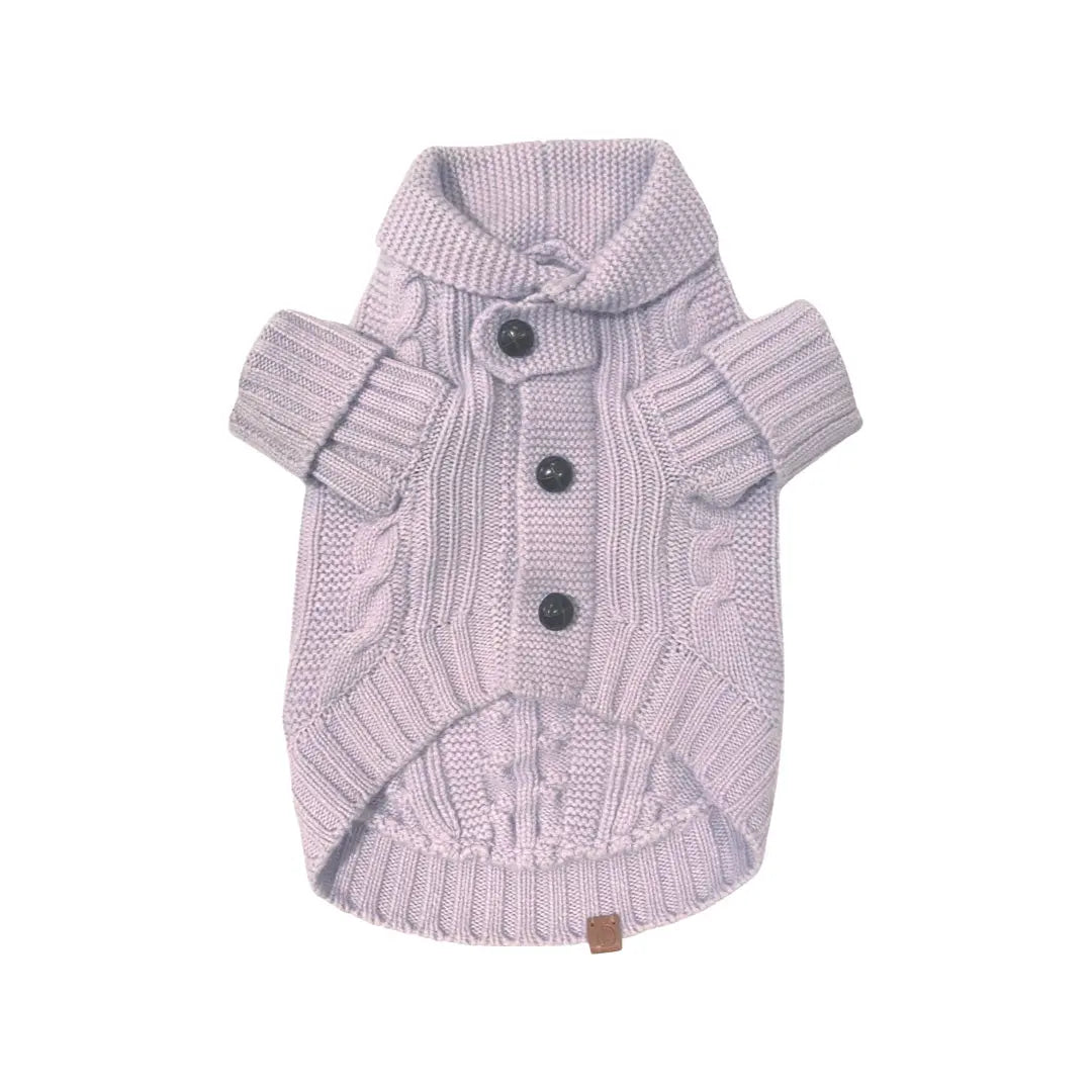 Brooklyn Cashmere Cardigan, Soft lilac BESPOKE PAWS