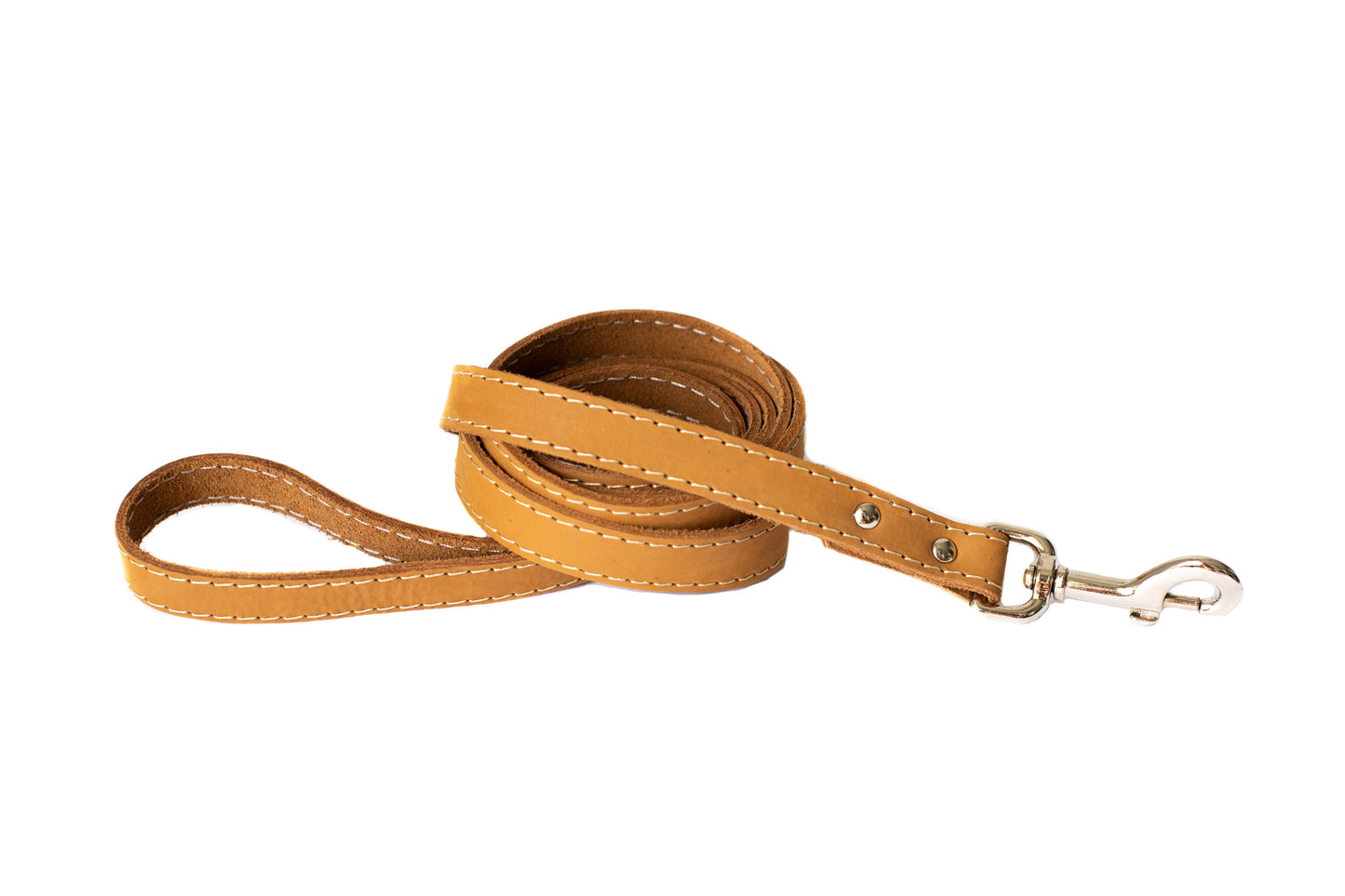 Traditional Khaki Leather Leash Euro-Dog Collars and Leads