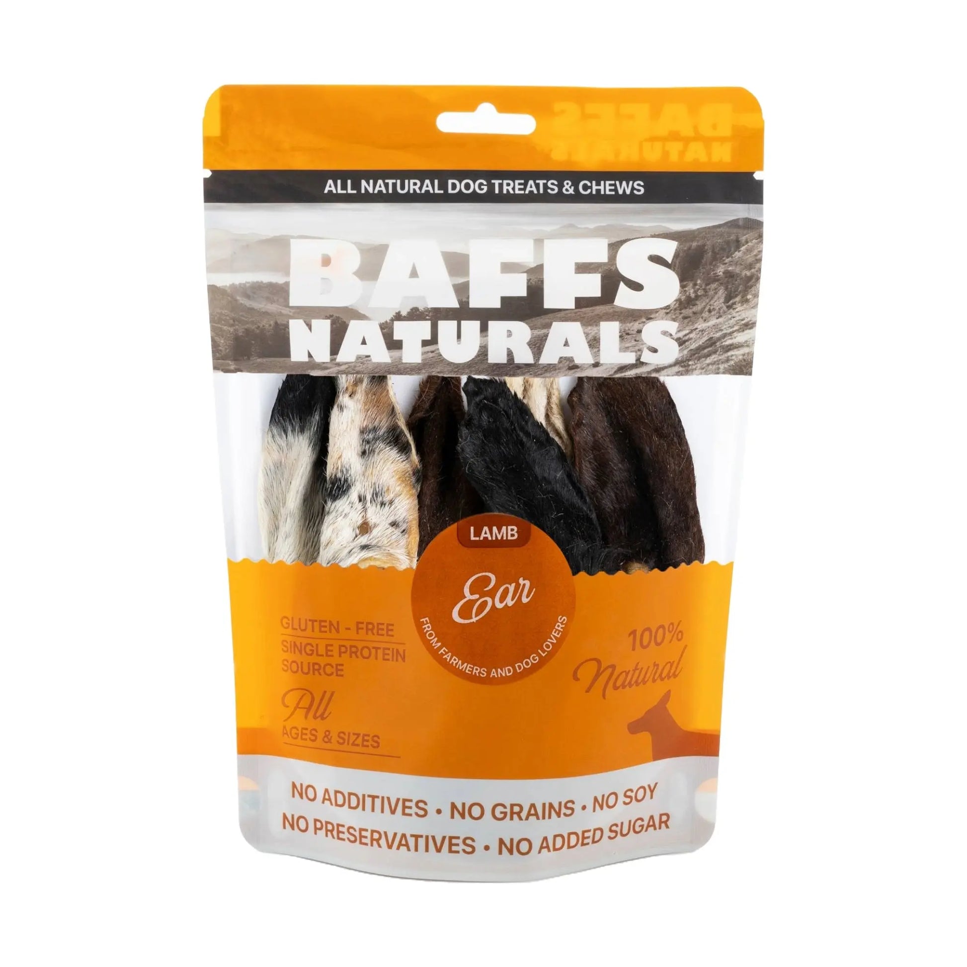 BAFFS NATURALS All-Natural Premium Lamb Ear Dog Chews – (3.5oz Bag) American Pet Supplies