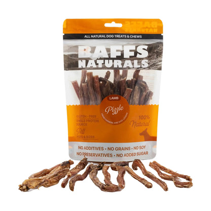 BAFFS NATURALS All-Natural Premium Lamb Pizzle Dog Chews – (8oz Bag) American Pet Supplies