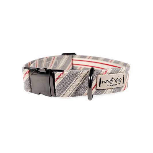 Liberty Patriotic American Woven Stripe Buckle & Martingale Dog Collar Nauti-dog Handmade