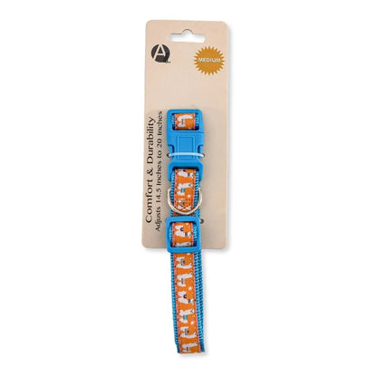 Nylon Dog Collar with Embroidered Llama Design, Adjustable,  Comfortable & Secure Fit American Pet Supplies