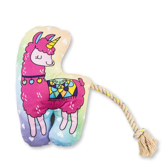 Magical Llama Plush Dog Toy – with Squeaker & Crinkle Paper for Fun Play American Pet Supplies