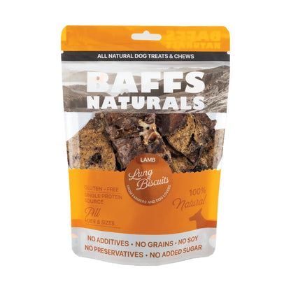 BAFFS NATURALS All-Natural Premium Lamb Lung Biscuits – 2 Pack (4oz Each) American Pet Supplies