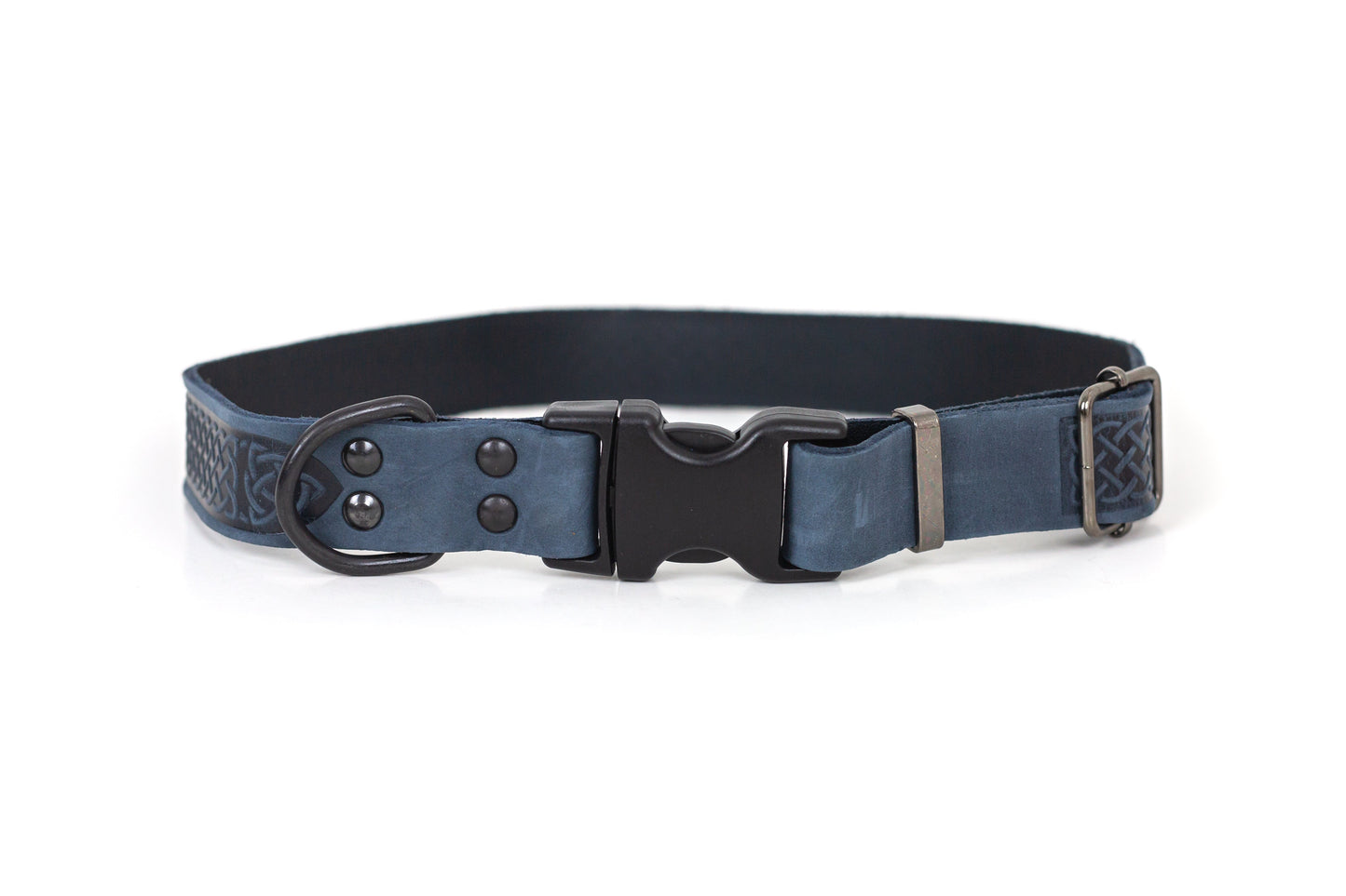 Celtic Sport Blue Jeans Leather Dog Collar Euro-Dog Collars and Leads