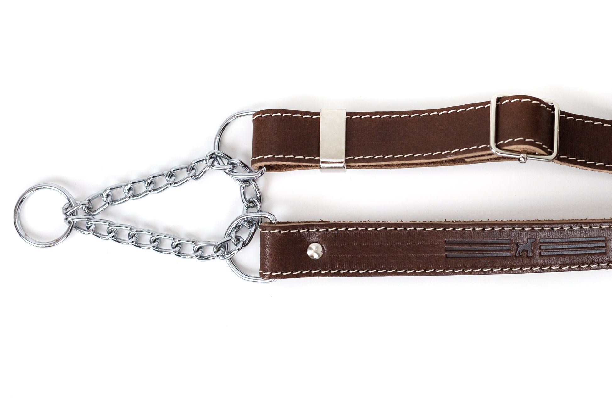 Martingale Chocolate Leather Dog Collar Euro-Dog Collars and Leads