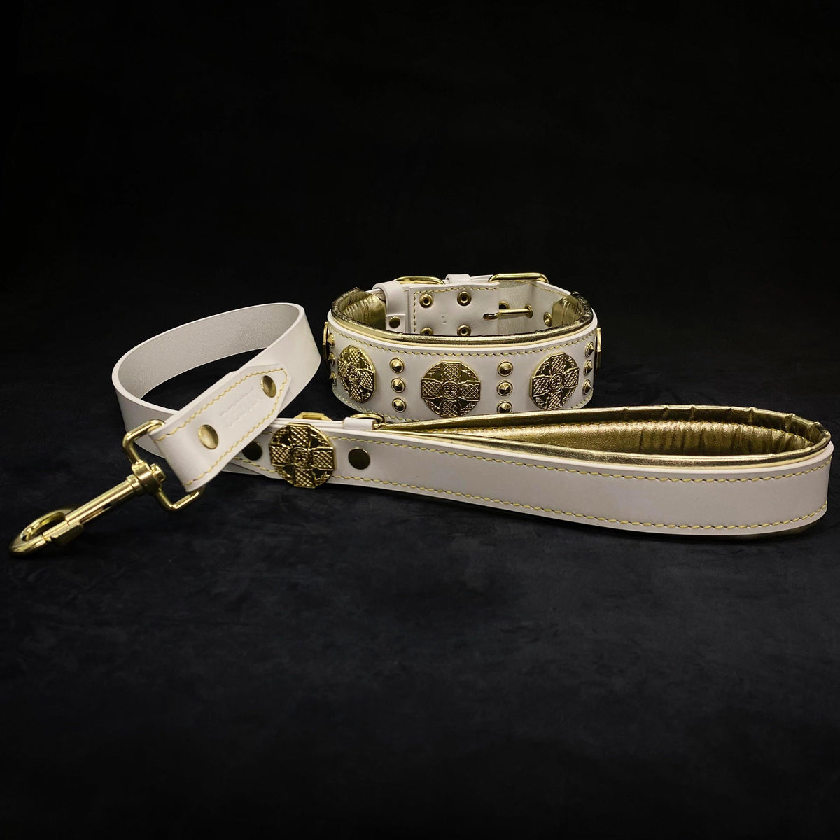 The “Maximus” Collar — White & Gold