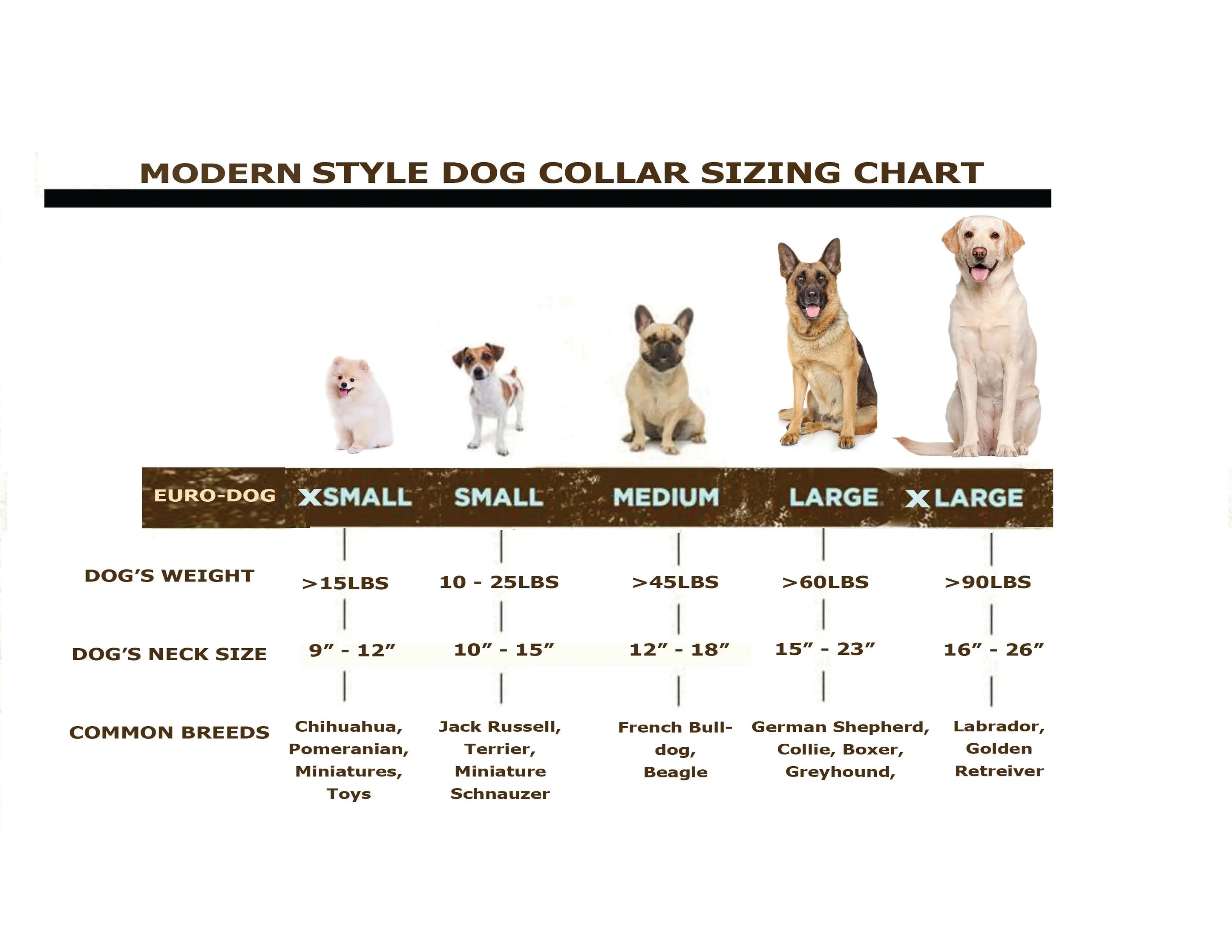 Modern Style Quick-Release Midnight Black Leather Dog Collar Euro-Dog Collars and Leads
