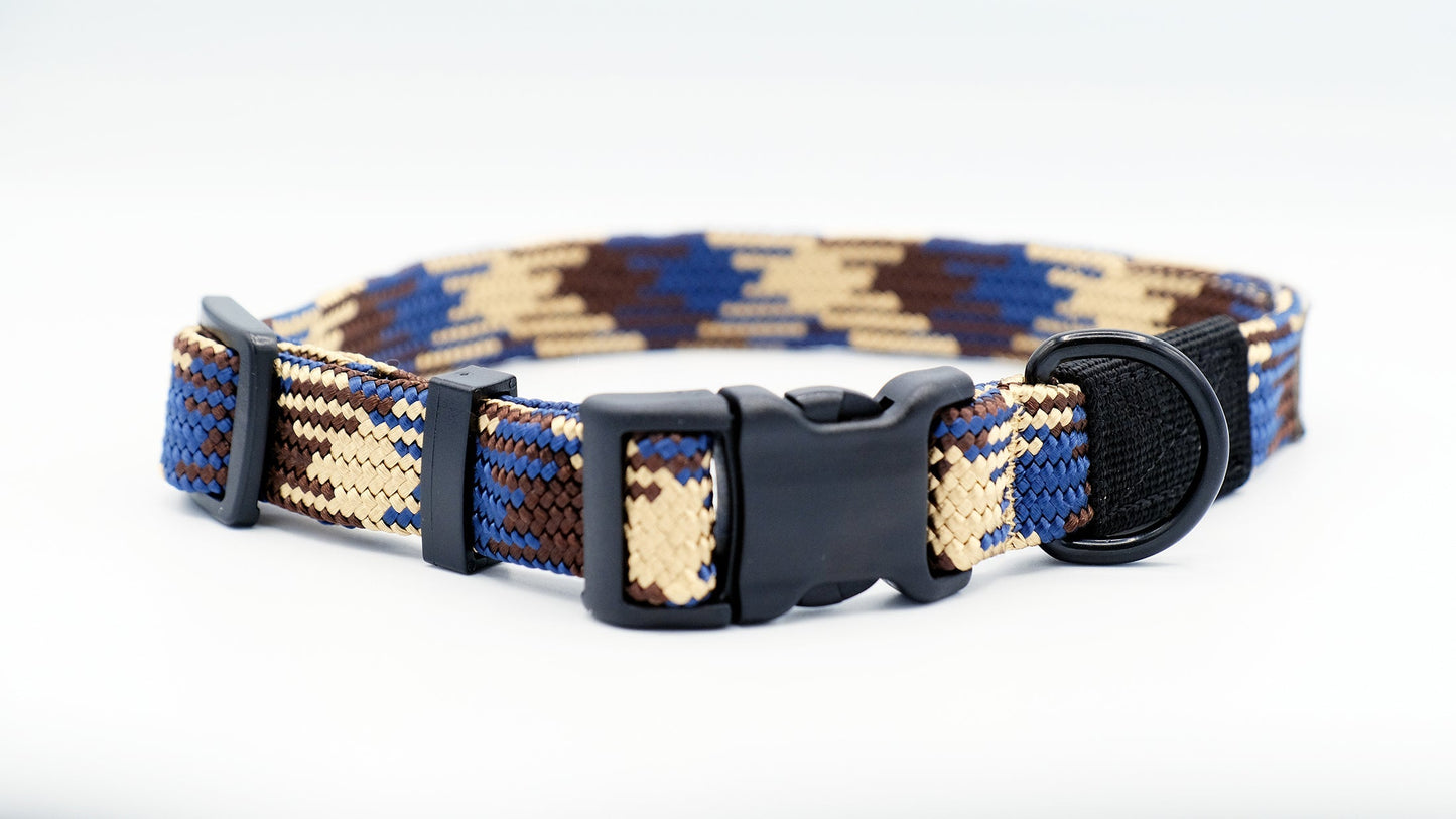 Adventure Style Mountain Argyle Climbing Rope Dog Collar Euro-Dog Collars and Leads