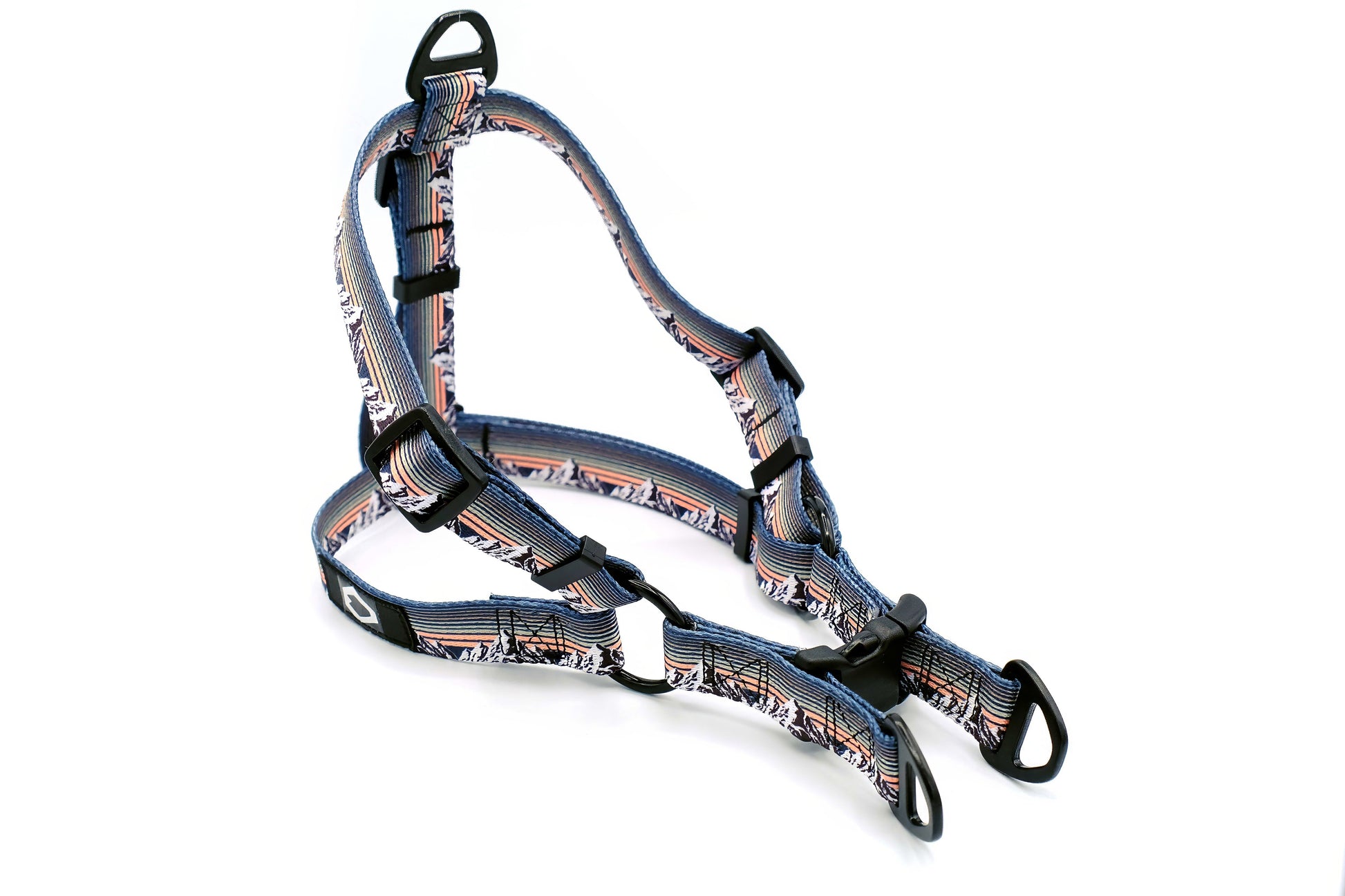 Outdoor Style Mountain Sunset Nylon Step In Dog Harness Euro-Dog Collars and Leads