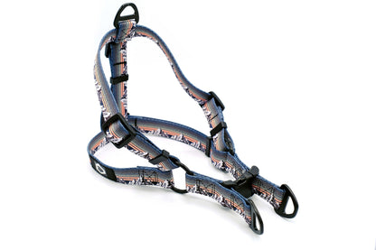 Outdoor Style Mountain Sunset Nylon Step In Dog Harness Euro-Dog Collars and Leads