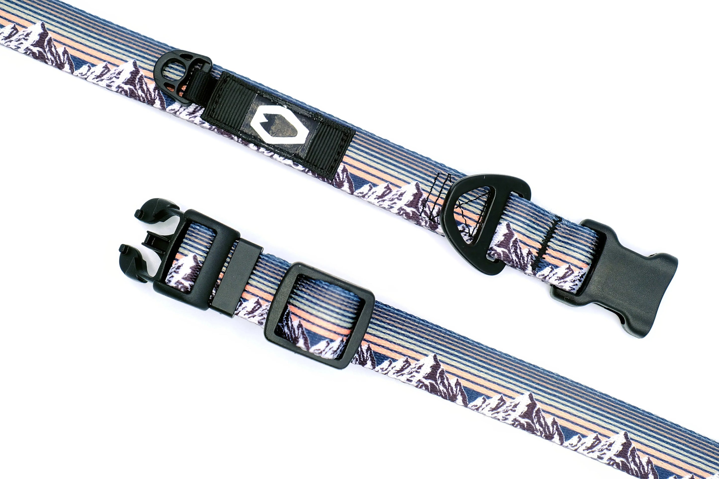 Outdoor Style Mountain Sunset Nylon Dog Collar Euro-Dog Collars and Leads
