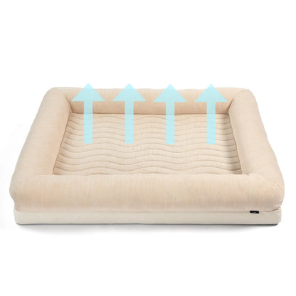 PupChill™ Cooling 4-Bolster Dog Bed - Arctic Sand Paw.com