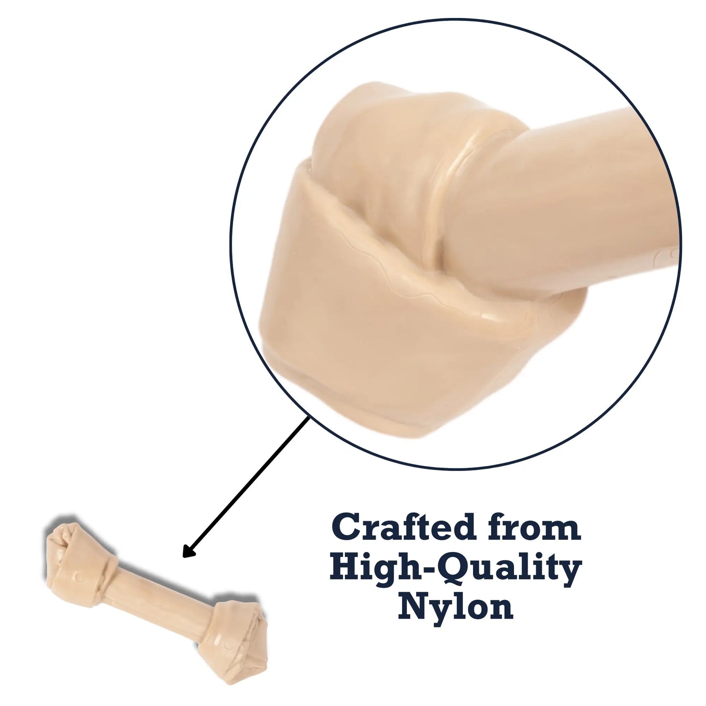 Country Living Nylon Bone Dog Chew Toy – Durable Rawhide-Shaped American Pet Supplies