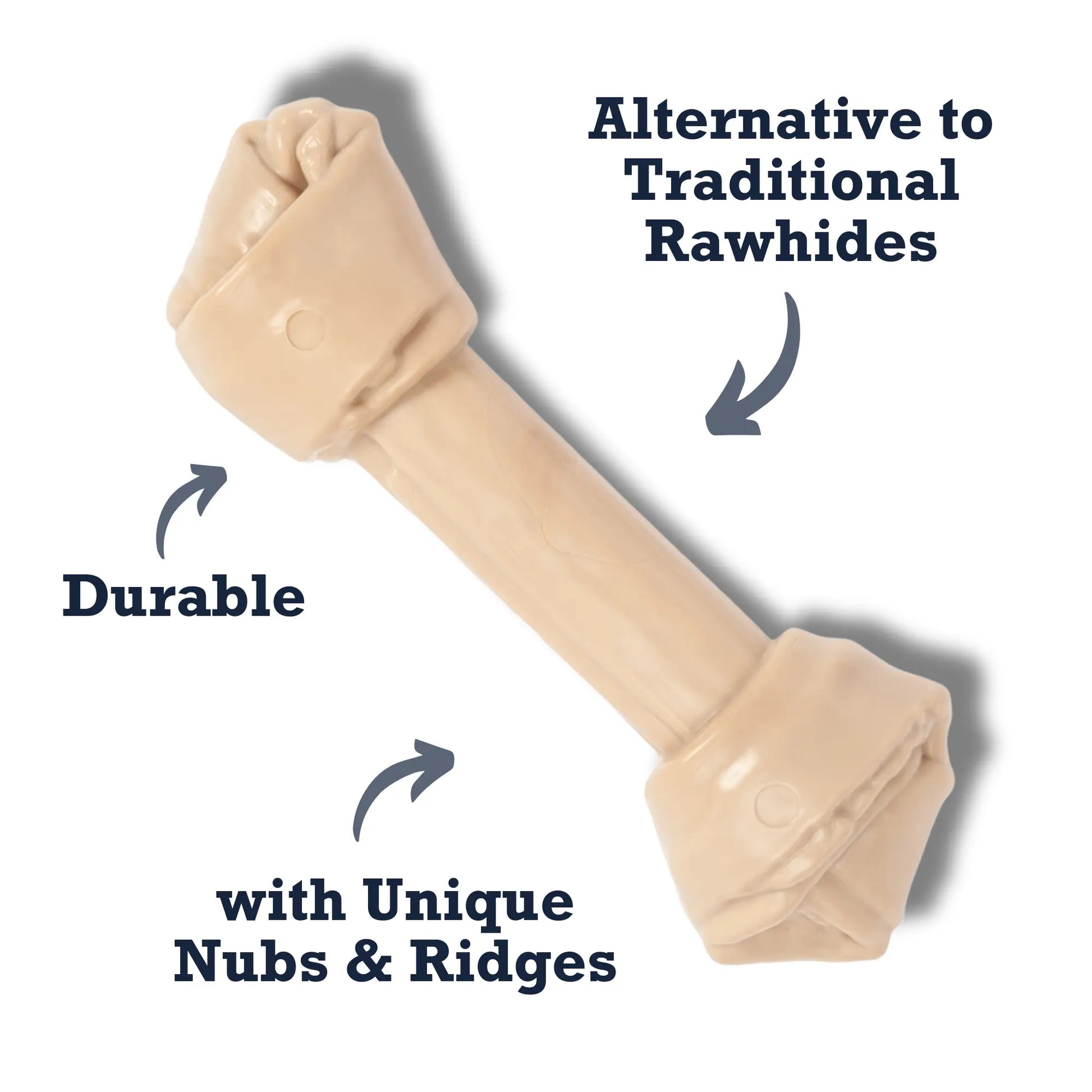 Country Living Nylon Bone Dog Chew Toy – Durable Rawhide-Shaped American Pet Supplies