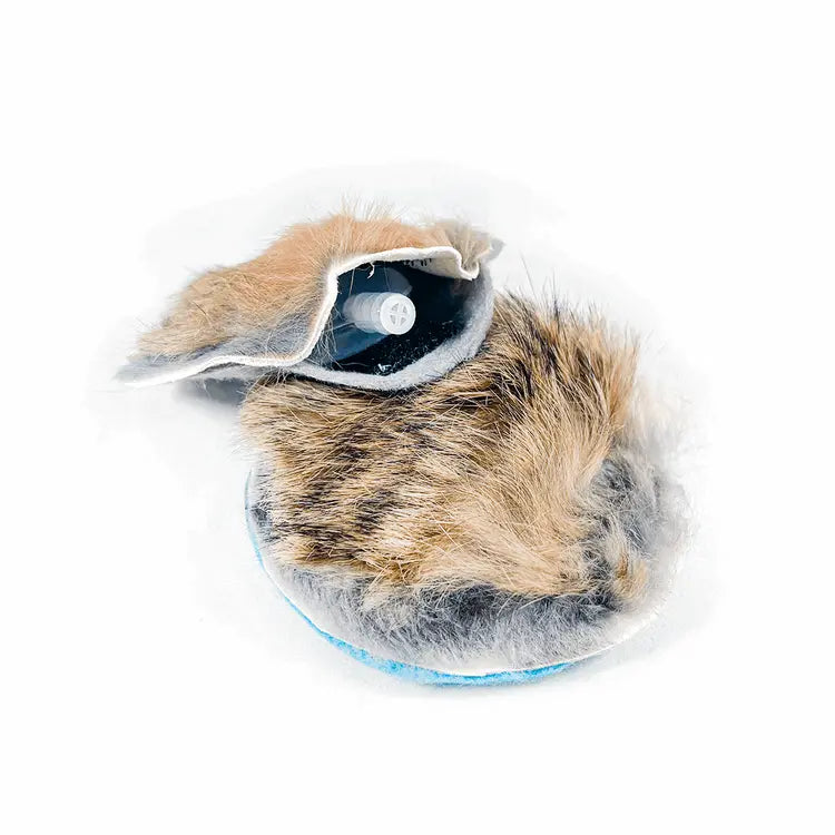 Natural Rabbit Fur Squeaker Training Rounds Nauti-dog Handmade