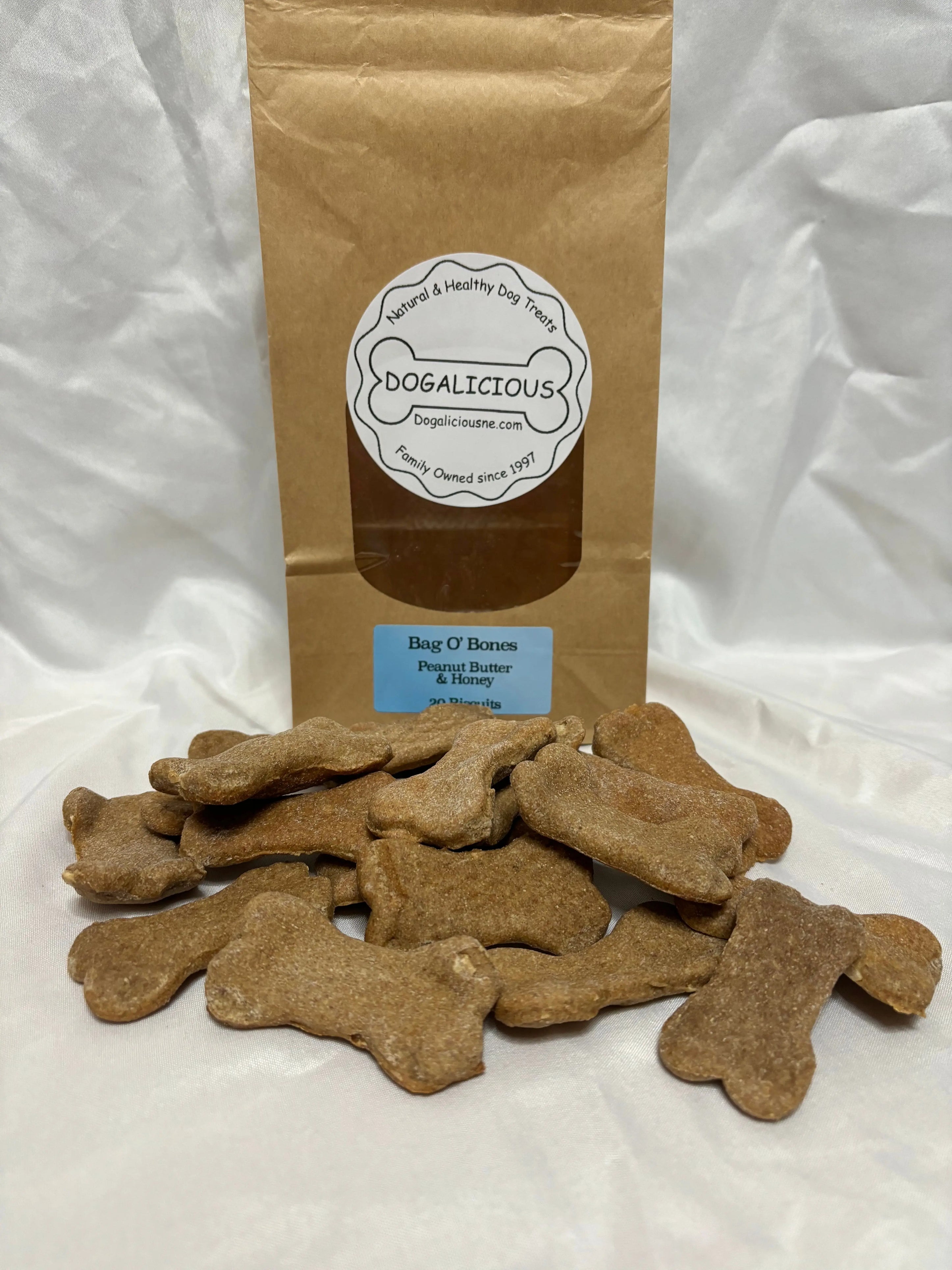Bag O' Bones- Peanut Butter & Honey - K9 Outdoors