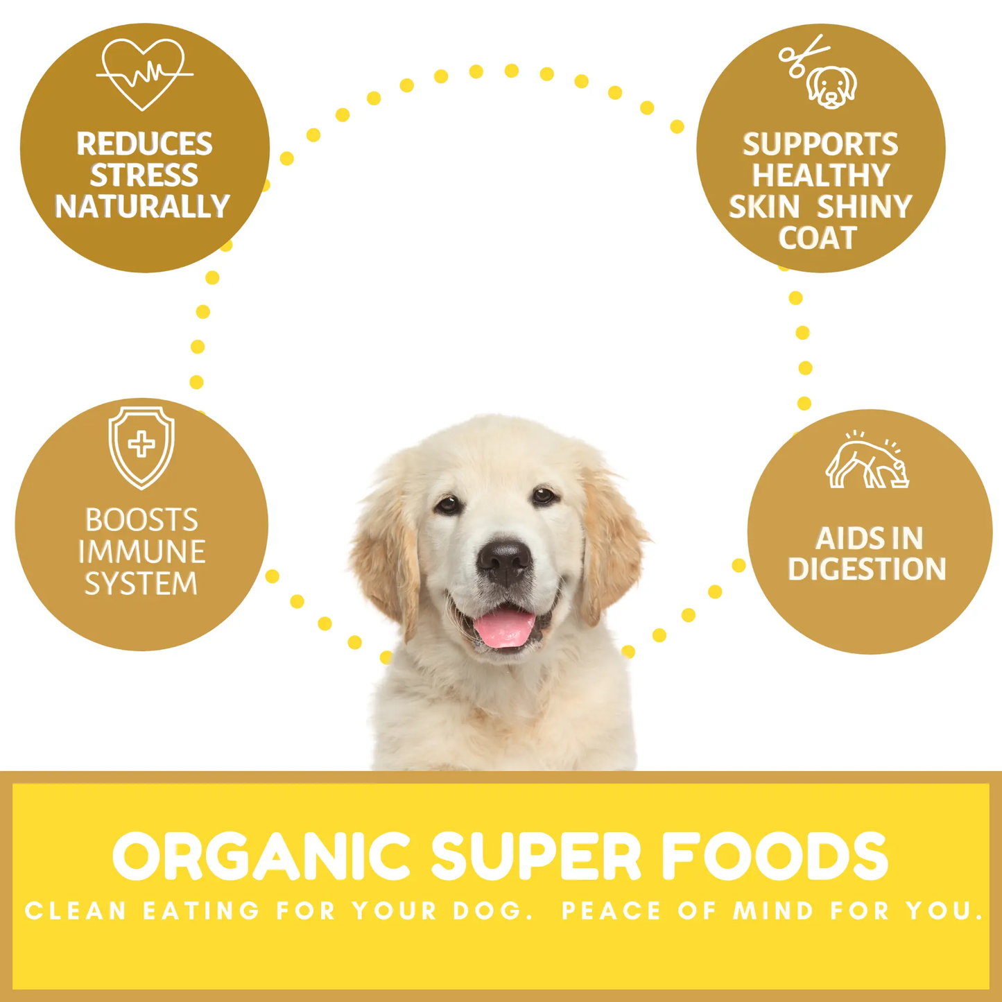 Dog Mamma's Organic Peanut Butter Banana Recipe - USDA Organic Certified Dog Treats Dog Mamma's Organic Dog Treats
