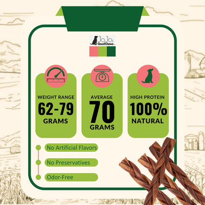 Braided Collagen Stick Dog Treats for Joint Health - 12-Inch Standard (4-Pack) American Pet Supplies