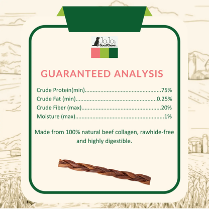 All-Natural Braided Collagen Stick Dog Treats, Supports Joint, Skin & Coat Health – 12-Inch Standard (25/Case) American Pet Supplies