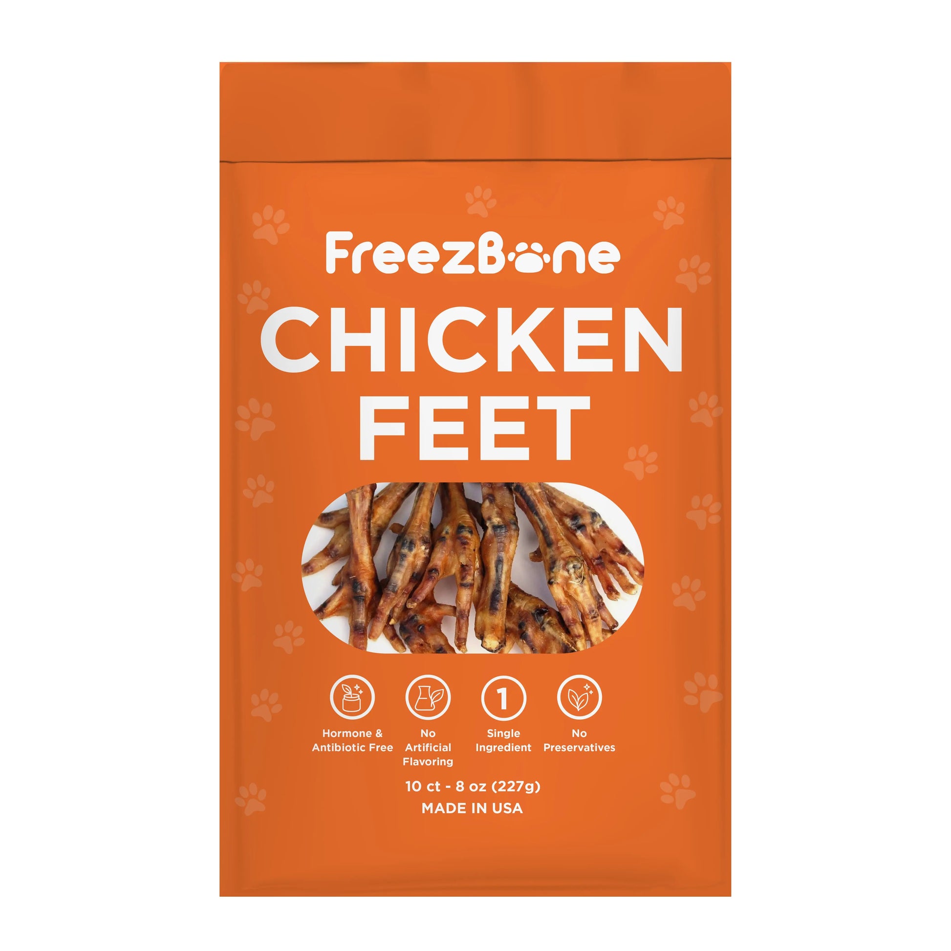 Freezbone Whole Chicken Feet Dental Treats for Dogs - Human Grade - Single Ingredient Freezbone