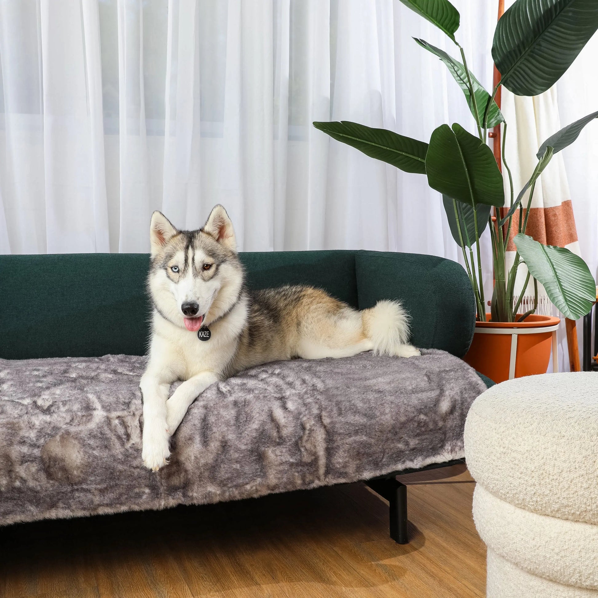 PupProtector™ Luxe Waterproof Bed Runner - Ultra Soft Chinchilla Paw.com