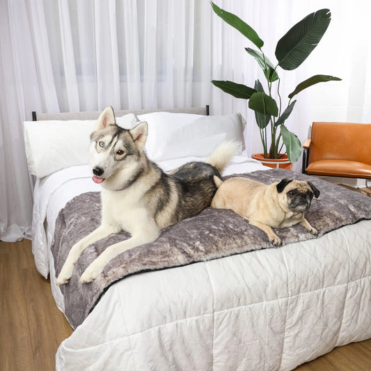 PupProtector™ Luxe Waterproof Bed Runner - Ultra Soft Chinchilla Paw.com