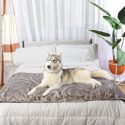 PupProtector™ Luxe Waterproof Bed Runner - Ultra Soft Chinchilla Paw.com