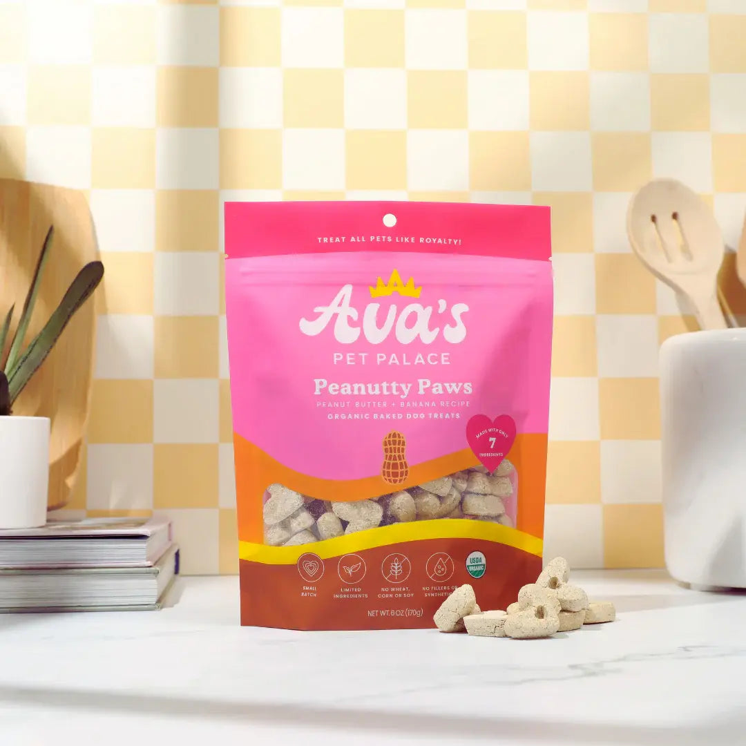 Ava's Pet Palace Organic Oven Baked Dog Treats - Peanutty Paws (6 oz) / 2-Pack American Pet Supplies