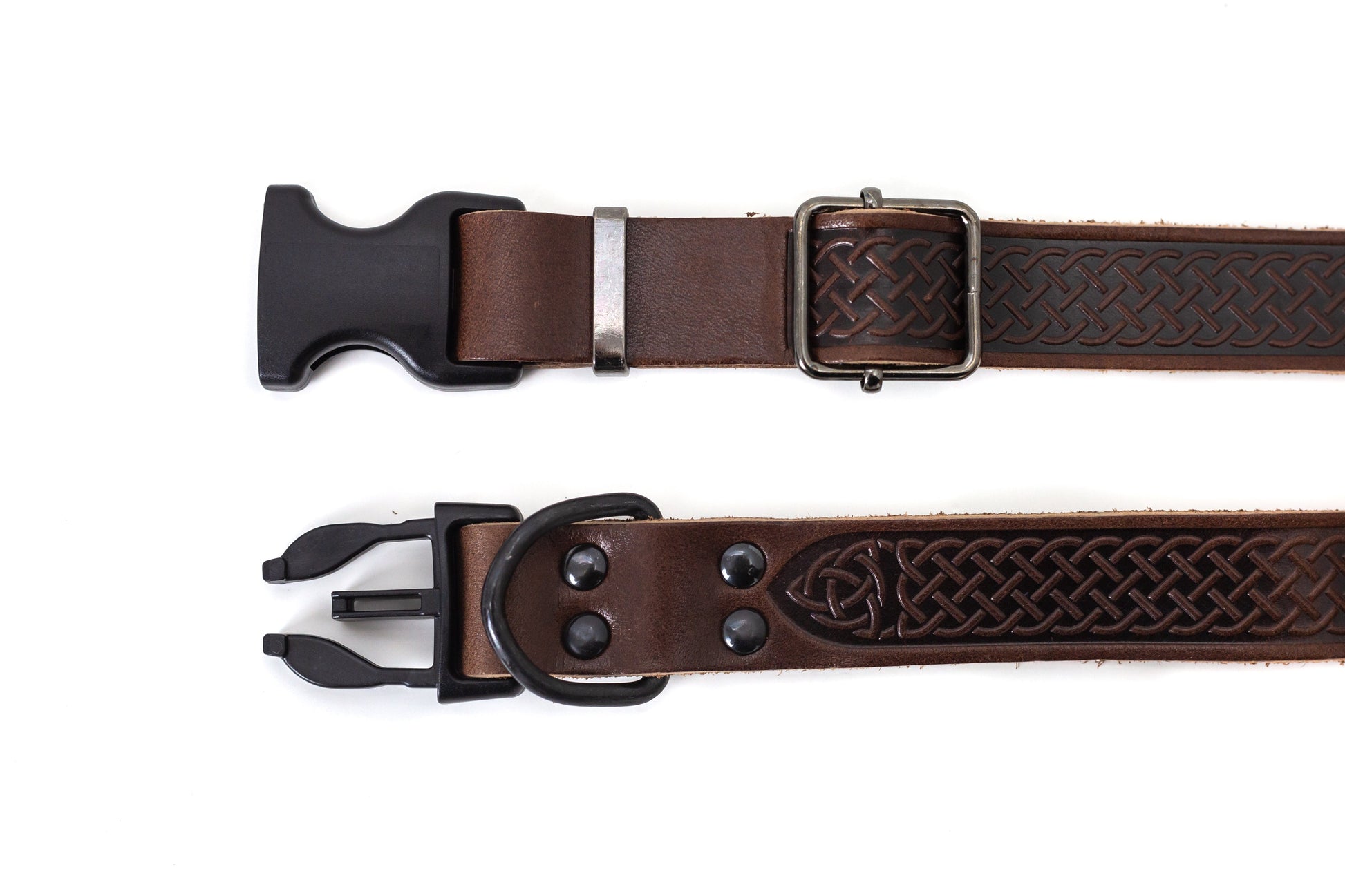 Celtic Sport Chocolate Leather Dog Collar Euro-Dog Collars and Leads