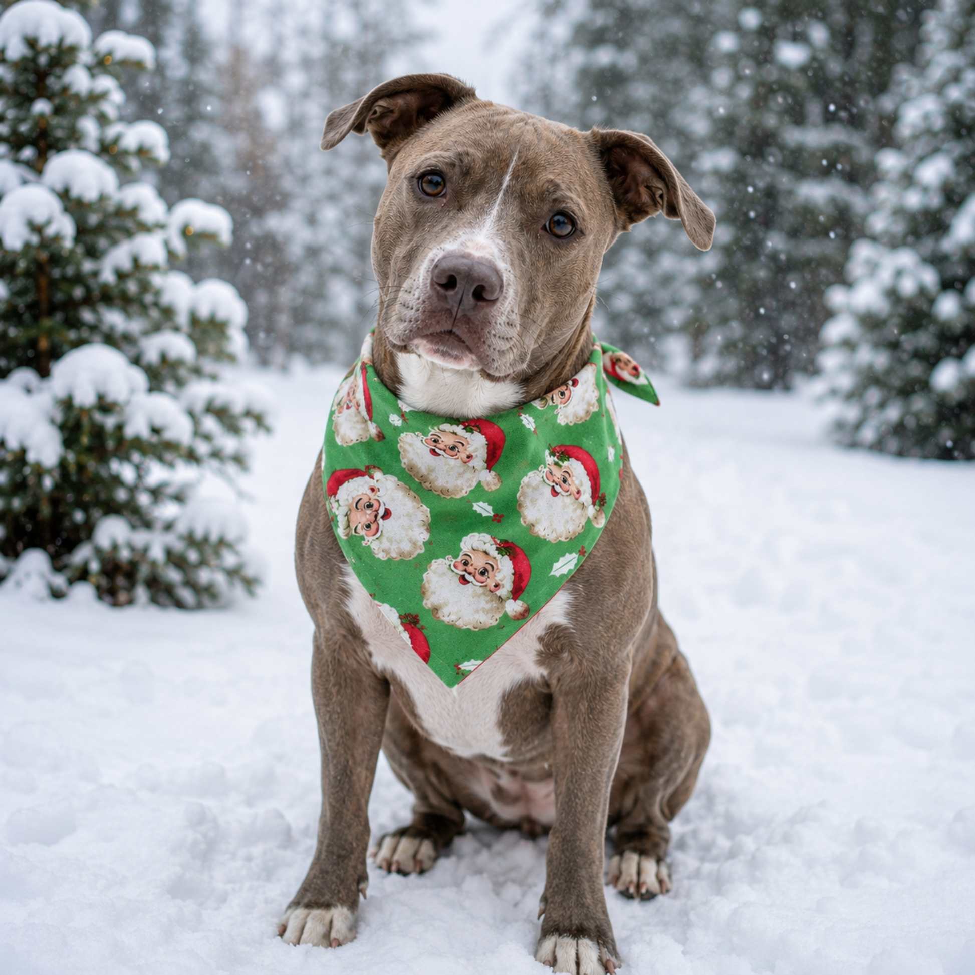 Vintage Santa Dog Bandana