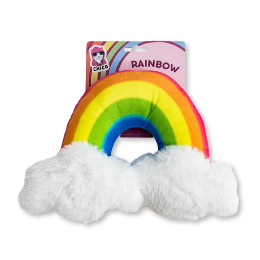 Enchanted Rainbow Magical with Squeaker & Crinkle Paper Plush Dog Toy American Pet Supplies