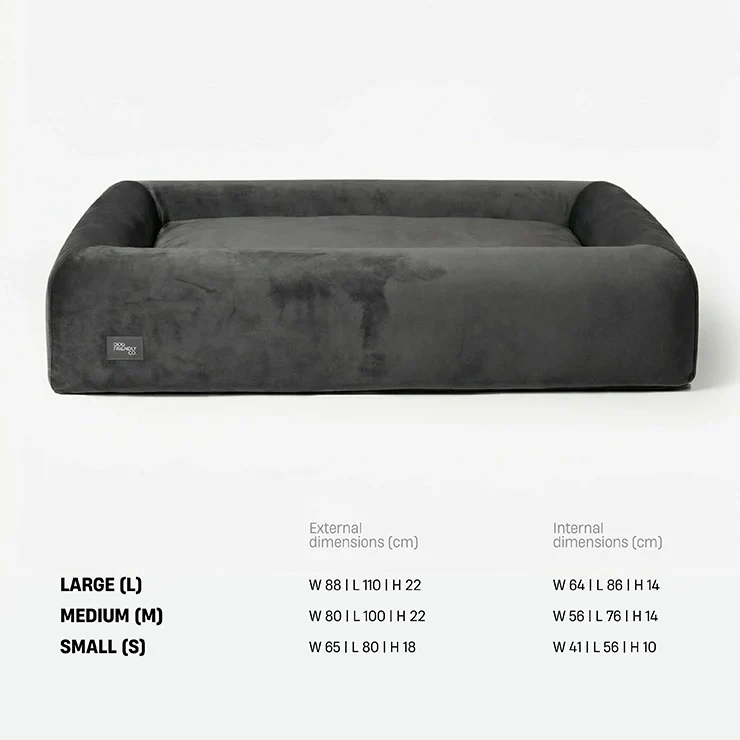 Premium Orthopedic Memory Foam Dog Bed - Charcoal (Medium) (LP)