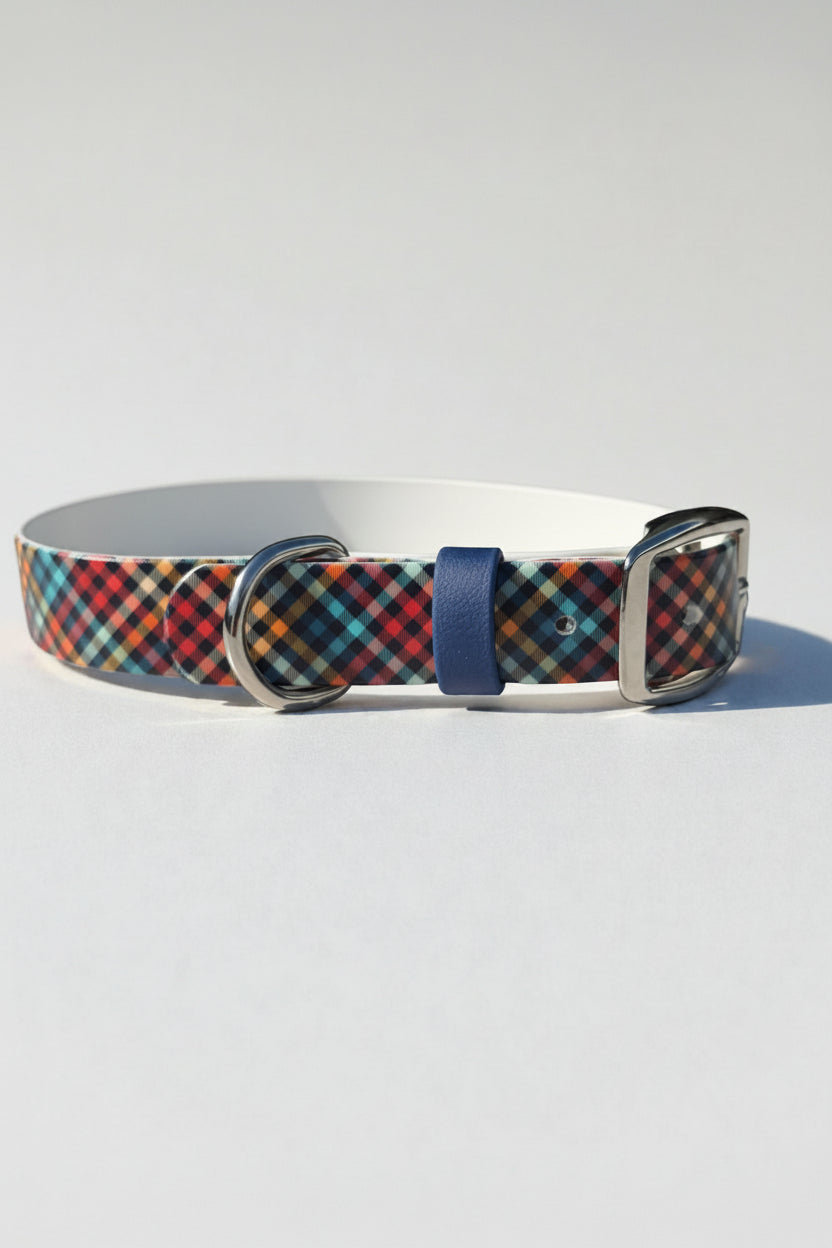 Preppy Plaid Biothane Collar