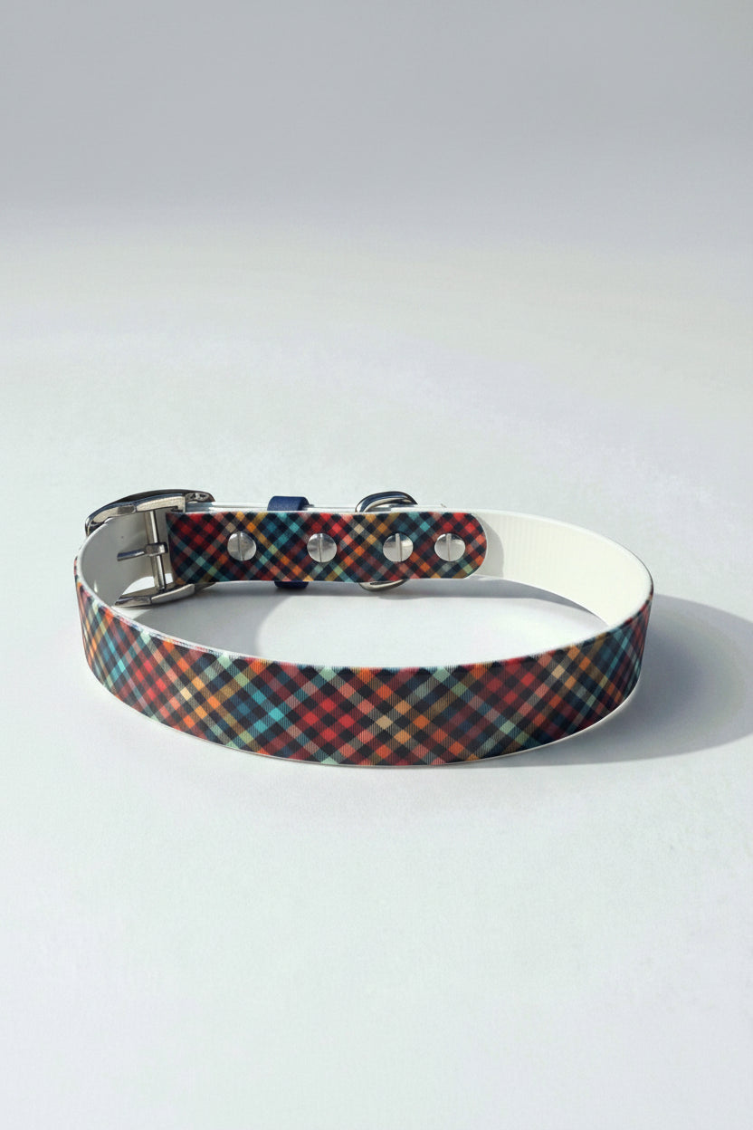 Preppy Plaid Biothane Collar