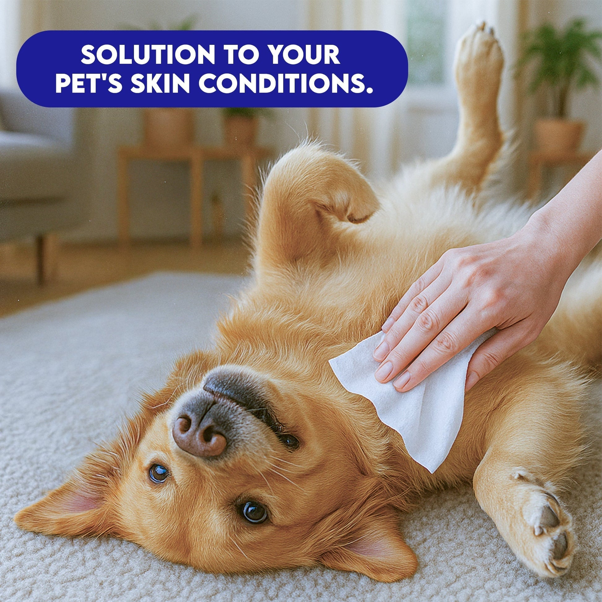 Extra Large Pet Wipes for Dogs & Cats – Hypoallergenic, Deodorizing Grooming Wipes for Paws, Butt, Ears & Eyes – Aloe & Vitamin E for Sensitive Skin – Travel-Friendly Cleaning (60ct, Made in USA) Horizon Animal Care