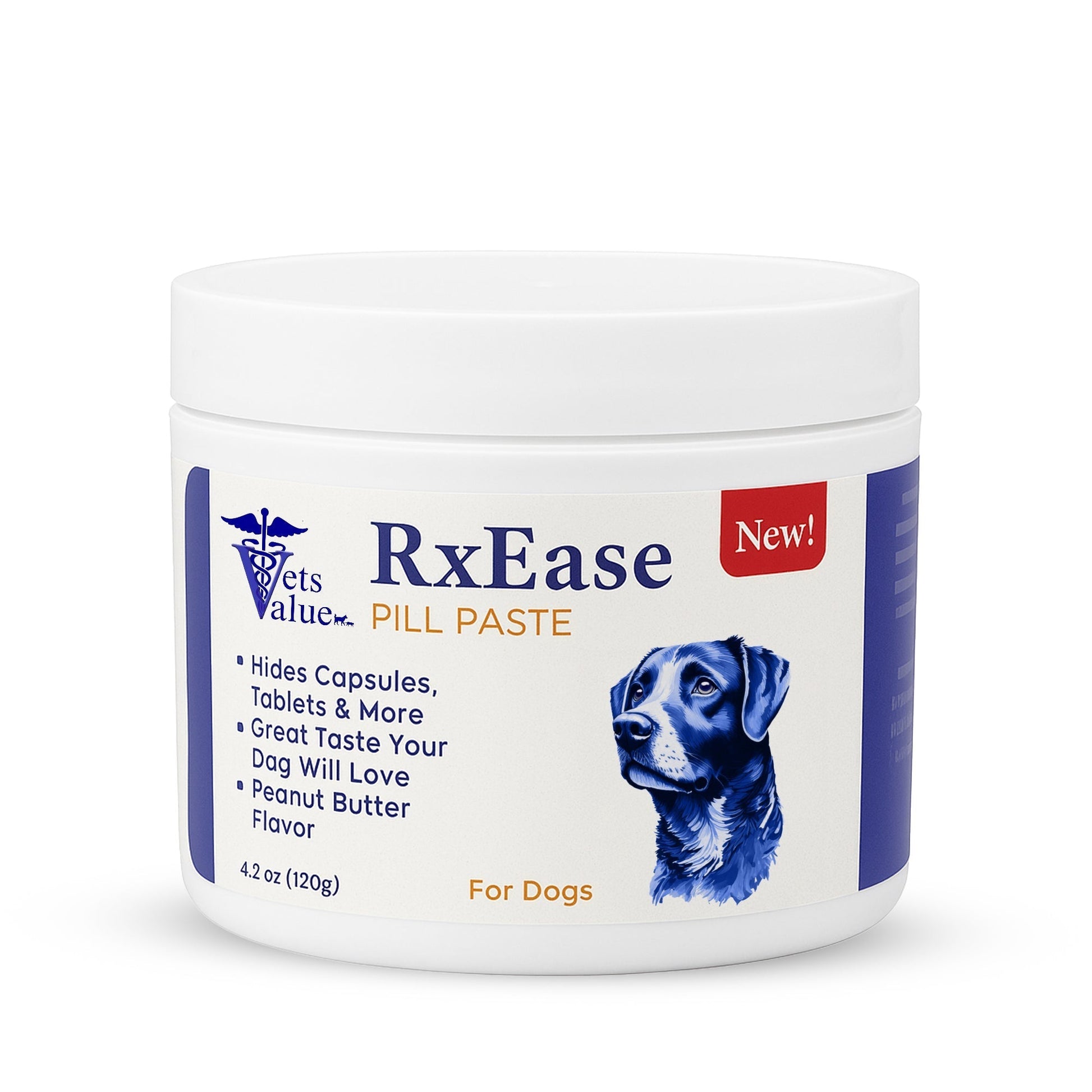RxEase Pill Paste for Dogs – 4.2 oz Peanut Butter Flavor – Hides Capsules, Tablets & More – Easy-to-Mold Medication Treat for Dogs – Great-Tasting Dog Pill Wrap Paste Horizon Animal Care