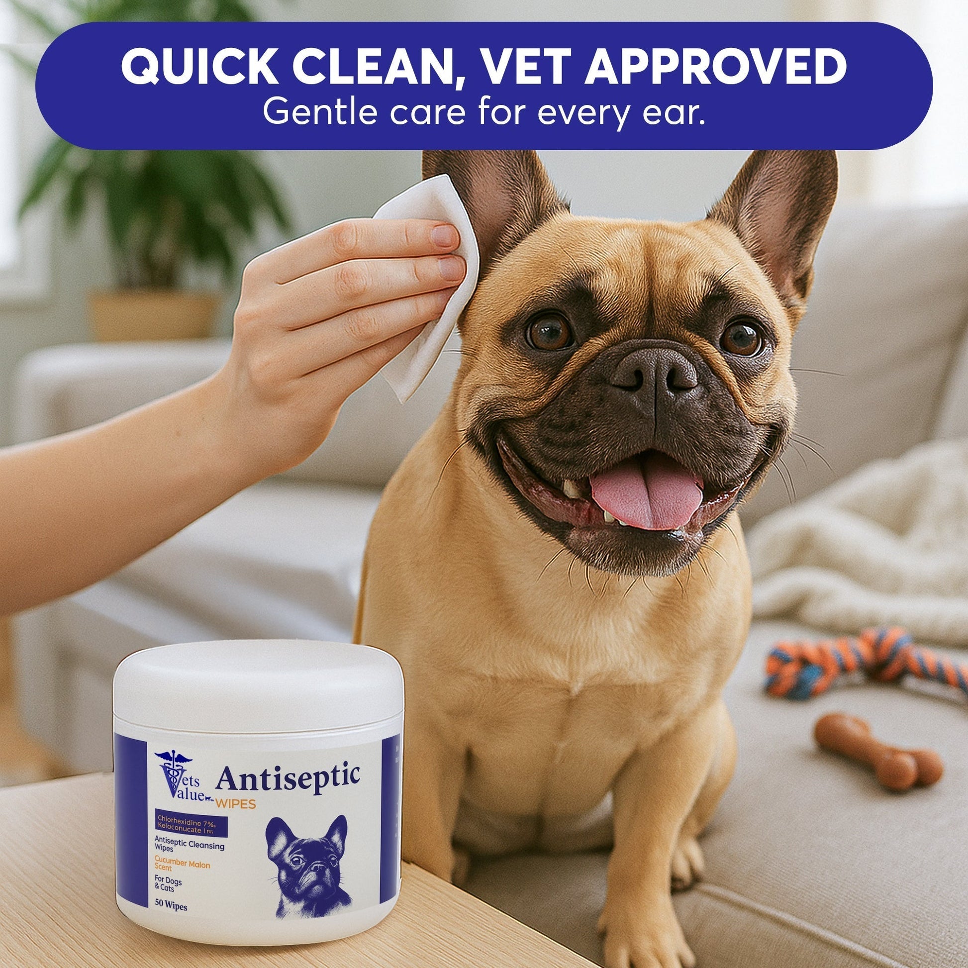 Value Ear Cleaning Wipes for Dogs & Cats | Alcohol-Free, Hypoallergenic Otic Cleanser with Soothing Aloe Vera – Gently Cleans, Helps Reduce Odor, Dirt & Irritation Horizon Animal Care