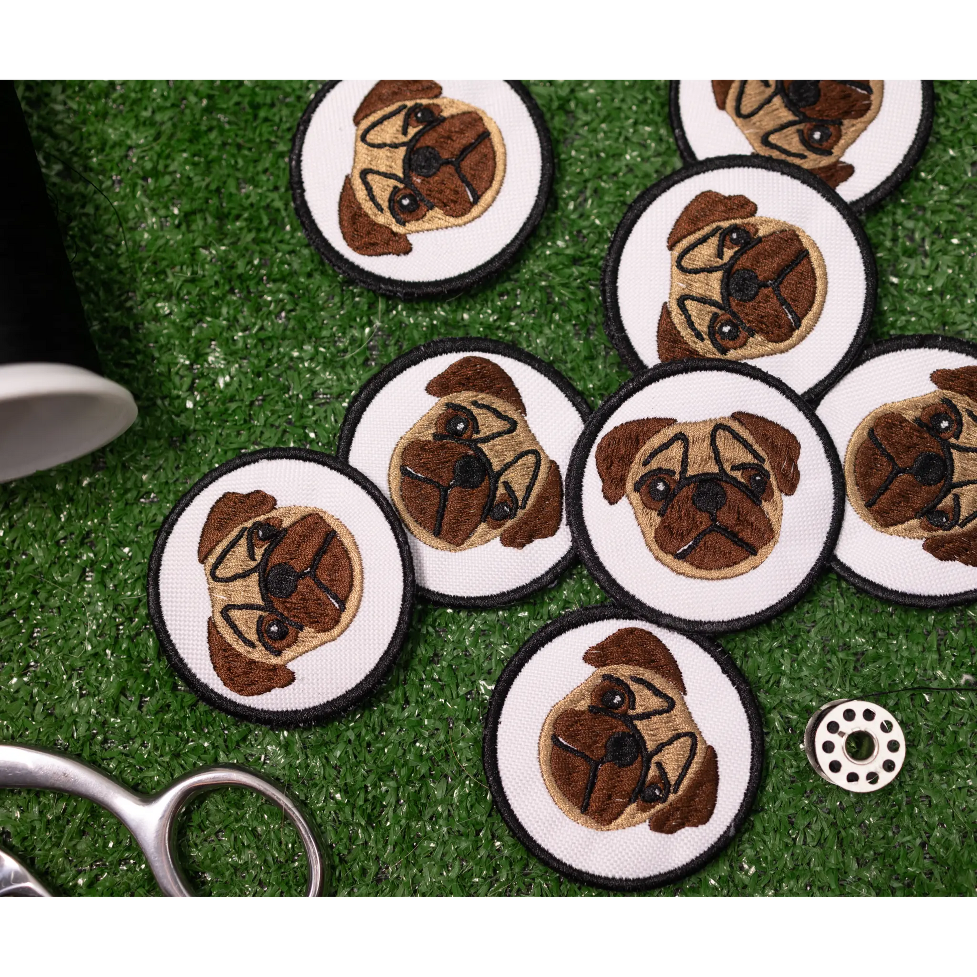 Pug Face Circle Patch K9 Sport Sack