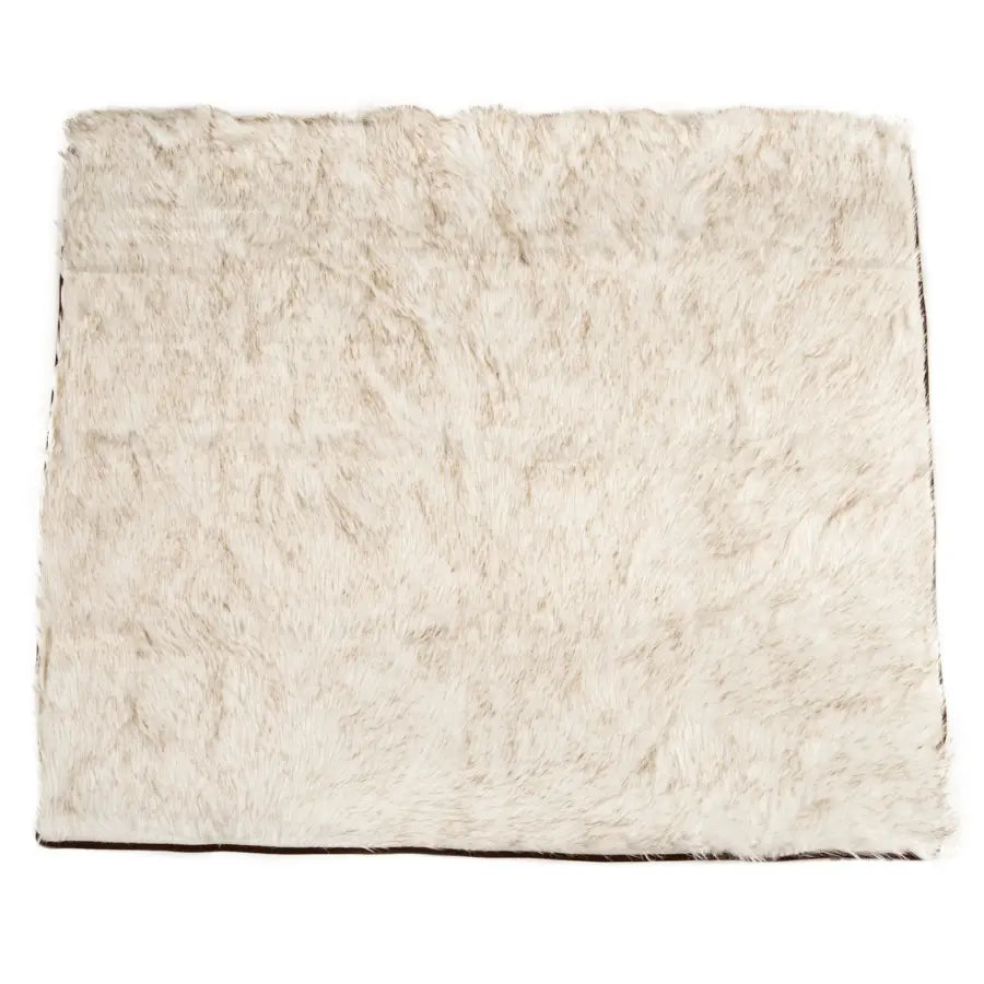 PupProtector™ Waterproof Throw Blanket - White with Brown Accents Paw.com