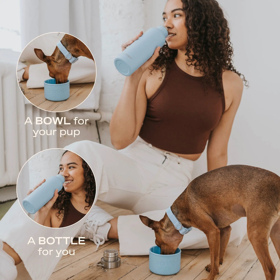 24oz Dog & Me Insulated Travel Dog Water Bottle