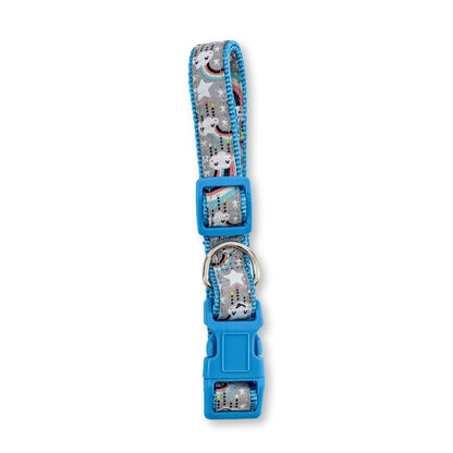 Nylon Dog Collar with Embroidered Rainbow Design, Secure & Adjustable Fit, Comfortable Wear American Pet Supplies