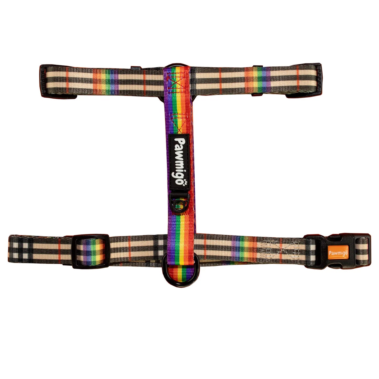 Rainbow Plaid Free-Fit Harness Pawmigo