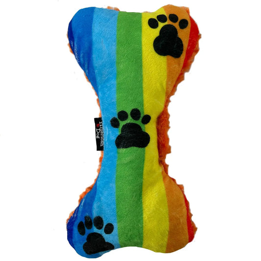Rainbow Paw Bone (Fleece) American Dog